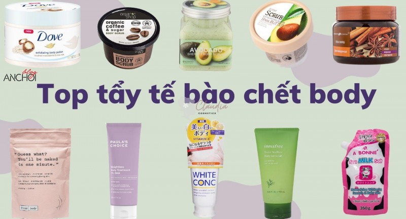 TOP 3 sản phẩm tẩy tế bào chết body cho da trắng sáng
